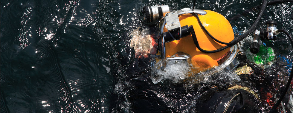 Duikbedrijf onderwaterwerken duiker SSE diver inspectie visueel inspection visual